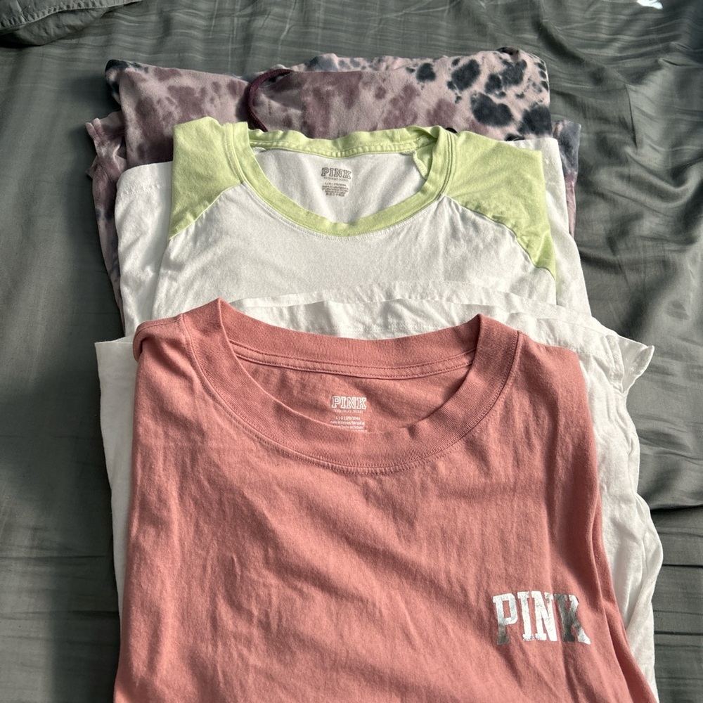 Victoria’s Secret pink bundle of three shirts EUC